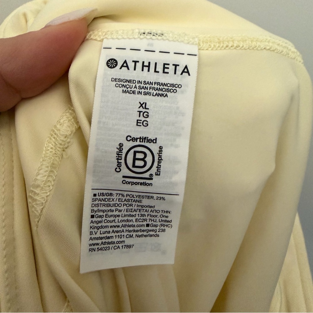 Athleta Interval Stash 7/8 Tight Leggings Butter Yellow - Picture 5 of 5
